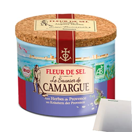 La Saunier de Camargue Fleur de Sel Kräuter der Provence Bio (125g Dose) + usy Block von usy