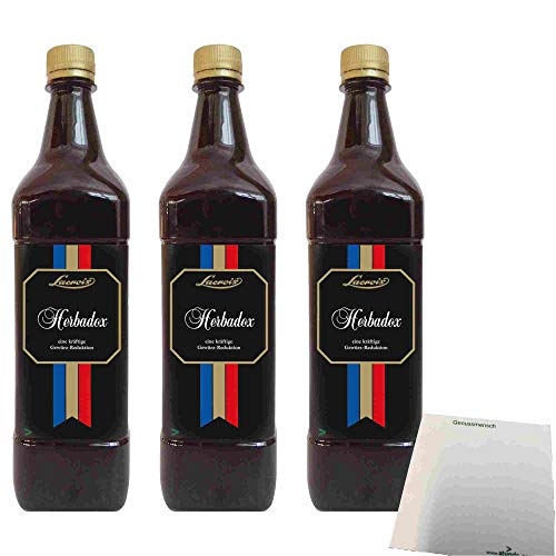 Lacroix Herbadox kräftige Gewürz Reduktion 3er Pack (3x1l Flasche) + usy Block von usy