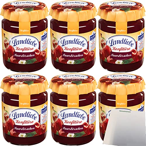 Landliebe Konfitüre Sauerkirschen 6er Pack (6x200g Glas) + usy Block von usy