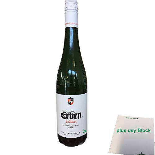 Langguth Erben Spätlese feinfruchtig mit 9,5% Vol. (0,75l Flasche) + usy Block von usy