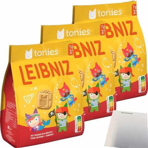 Leibniz Kekse Tonies 3er Pack (3x125g Packung) + usy Block von usy