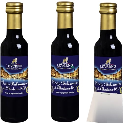 usy Bundle für Leverno Aceto Balsamico Di Modena IGP 3er Pack (3x250ml Flasche) + usy Block von usy
