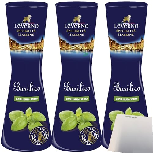 usy Bundle für Leverno Basilico Basilikum-Spray 3er Pack (3x40ml Flasche) + usy Block von usy