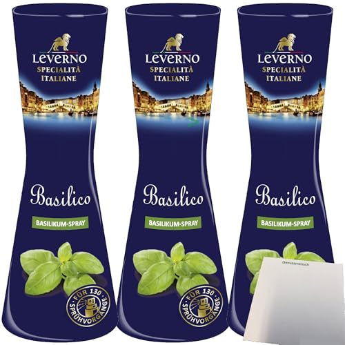 Leverno Basilico Basilikum-Spray 3er Pack (3x40ml Flasche) + usy Block von usy