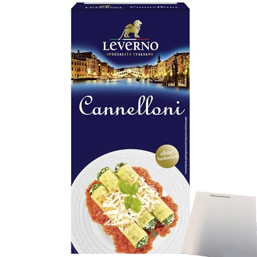 Leverno Cannelloni Italienische Pasta Röhren (250g Packung) + usy Block von usy