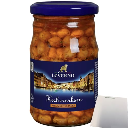 Leverno Kichererbsen alla Mediterranea (295g Glas) + usy Block von usy