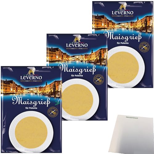 Leverno Maisgriess 3er Pack (3x1000g Packung) + usy Block von usy