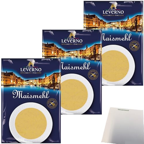 Leverno Maismehl 3er Pack (3x1000g Packung) + usy Block von usy