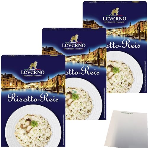 Leverno Risotto-Reis 3er Pack (3x250g Packung) + usy Block von usy