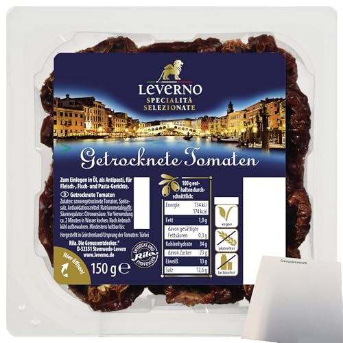 Leverno getrocknete Tomaten (150g Packung) + usy Block von usy