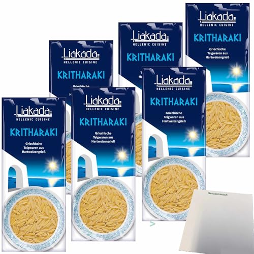 Liakada Kritharaki Nudeln ähnlich wie Reis 6er Pack (6x500g Beutel) + usy Block von usy