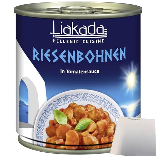 usy Bundle für Liakada Riesenbohnen In Tomatensauce (280g Dose) + usy Block von usy