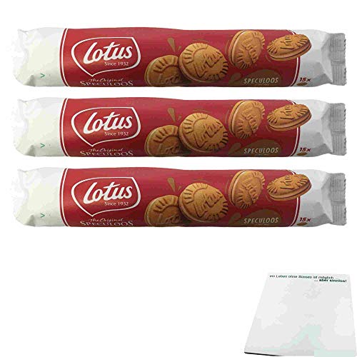 Lotus The Original Speculoos Doppelkeks Spekulatius Creme 3er Pack (3x150g Rolle) + usy Block von usy