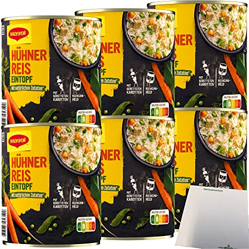 usy Bundle für Maggi Hühner Reis Eintopf mit natürlichen Zutaten 6er Pack (6x800g Dose) + usy Block von usy