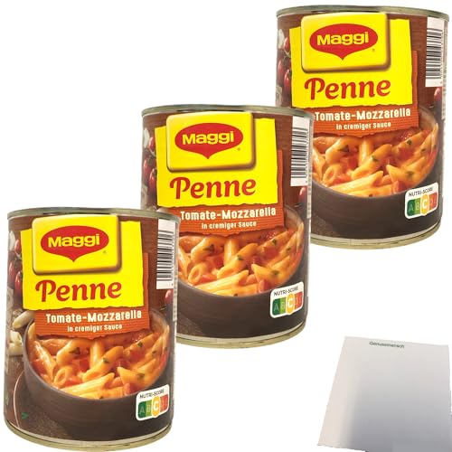 usy Bundle für Maggi Penne Tomate Mozzarella 3er Pack (3x800g Dose) + usy Block von usy