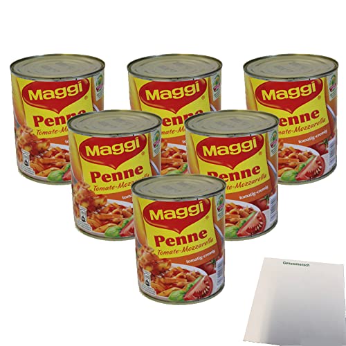 Maggi Penne Tomate Mozzarella 6er Pack (6x800g Dose) + usy Block von usy