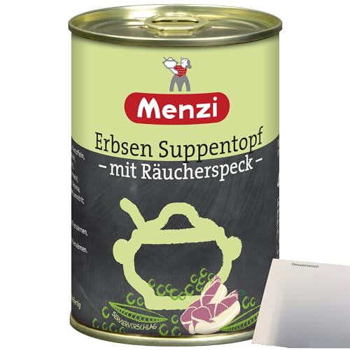Menzi Erbsen Suppentopf mit Räucherspeck (400ml Dose) + usy Block von usy