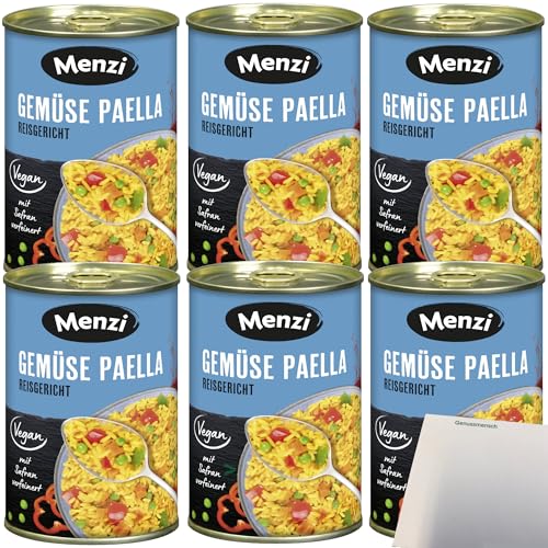 Menzi Gemüse Paella Reisgericht 6er Pack (6x400g Dose) + usy Block von usy