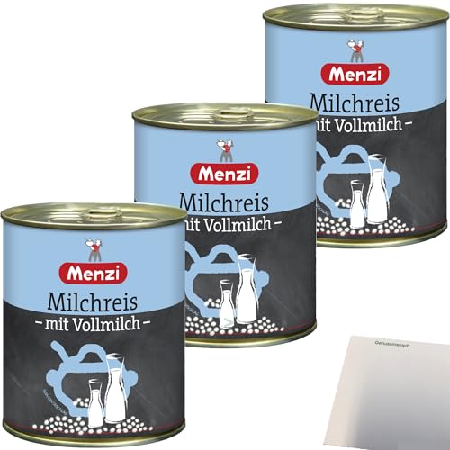 Menzi Milchreis mit Vollmich 3er Pack (3x800g Dose) + usy Block von usy