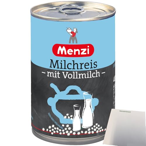 Menzi Milchreis verzehrfertig kalt oder warm ein Genuss (400g Dose) + usy Block von usy