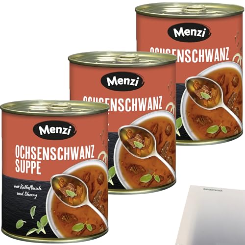 Menzi Ochsenschwanz Suppe 3er Pack (3x800ml Dose) + usy Block von usy