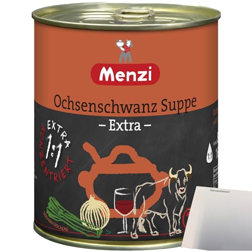 Menzi Ochsenschwanz Suppe Extra viel Rindlfeisch Konzentriert (800ml Dose) + usy Block von usy