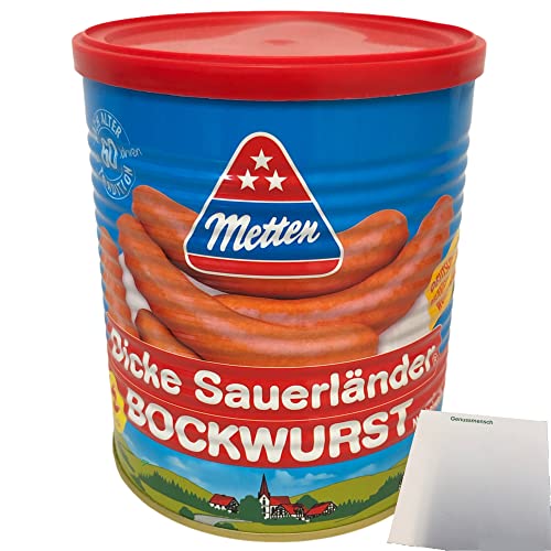 Metten Dicke Sauerländer Bockwurst 5x80g (400g Dose) + usy Block von usy