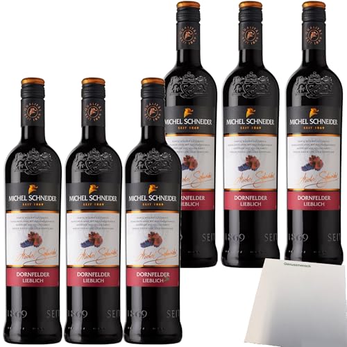 Michel Schneider Dornfelder Lieblich 11,0% vol. 6er Pack (6x0,75 l) + usy Block von usy