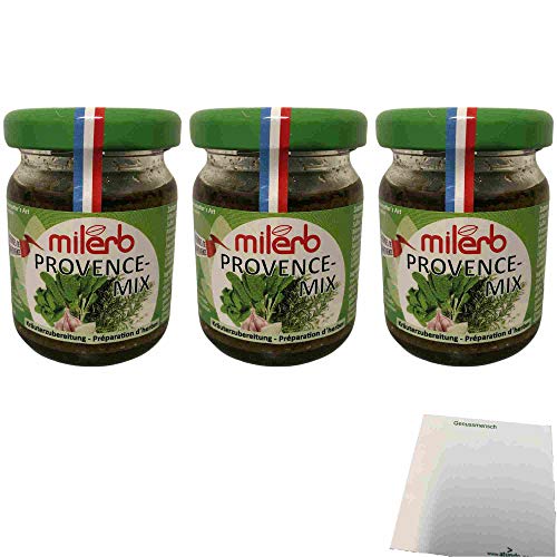 Milerb Provence Mix Kräuterzubereitung 3er Pack (3x50g Glas) + usy Block von usy