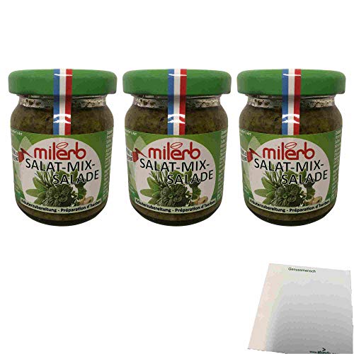 Milerb Salat Mix Kräuterzubereitung 3er Pack (3x50g Glas) + usy Block von usy