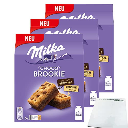 Milka Choco Brookie 3er Pack (3x132g Packung) + usy Block von usy
