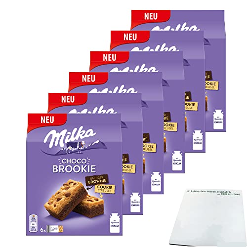 Milka Choco Brookie 6er Pack (6x132g Packung) + usy Block von usy