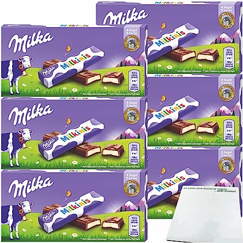 Milka Milkinis Riegel 6er Pack (6x87,5g Packung) + usy Block von usy