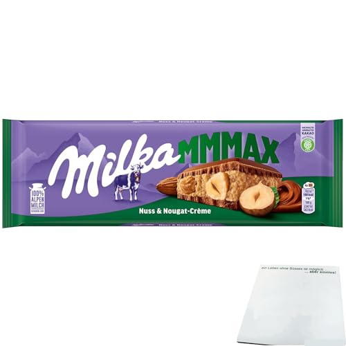 Milka Mmmax Nuss-Nougat-Creme Schokolade (300g Tafel) + usy Block von usy