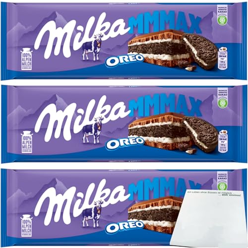 Milka Oreo Schokolade MMMAX 3er Pack (3x300g Großtafel) + usy Block von usy