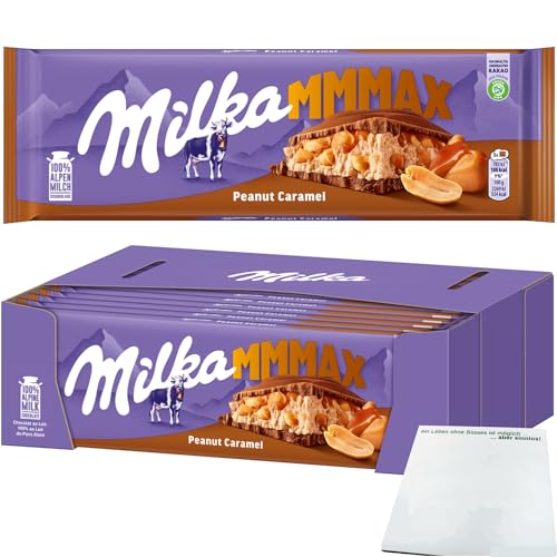Milka Tafelschokolade Peanut-Caramel Großtafel VPE (12x276g Tafel) + usy Block von usy