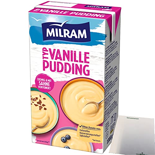 Milram Vanille-Pudding cremig mit Sahne verfeinert (1000g Packung) + usy Block von usy