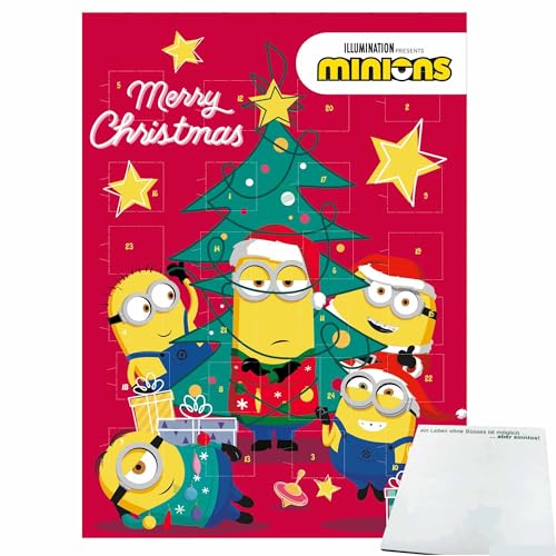 Minions Adventskalender Merry Christmas (75g Packung) + usy Block von usy