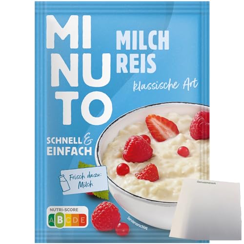 Minuto Milchreis klassische Art schnell und einfach (114g Packung) + usy Block von usy