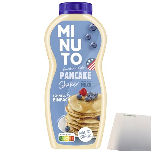Minuto Shaker American Pancake Mischung für Pfannkuchen Amerikanischer Art (219g Shaker) + usy Block von usy