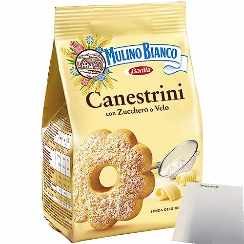 Mulino Bianco Canestrini Kekse mit Puderzucker (200g Beutel) + usy Block von usy