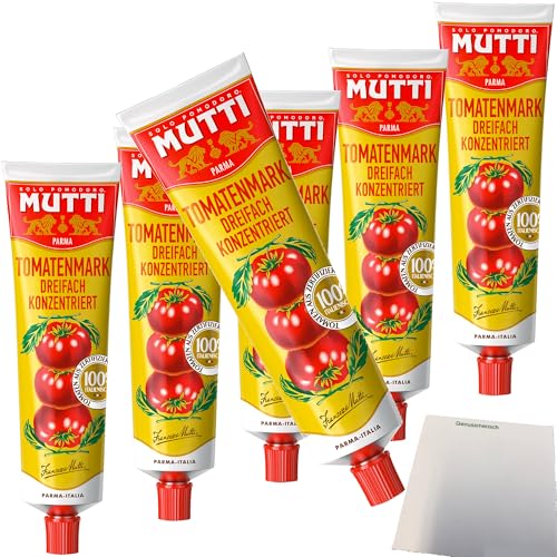 Mutti Tomatenmark dreifach konzentriert 6er Pack (6x200g Tube) + usy Block von usy