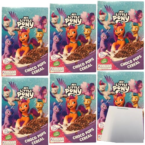 My Little Pony Choco Pops Schokoladen-Frühstückscerealien 6er Pack (6x375g Packung) + usy Block von usy