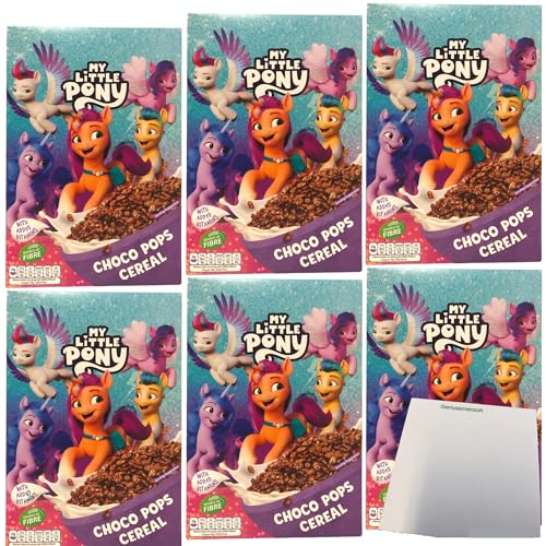 usy Bundle für My Little Pony Choco Pops Schokoladen-Frühstückscerealien 6er Pack (6x375g Packung) + usy Block von usy