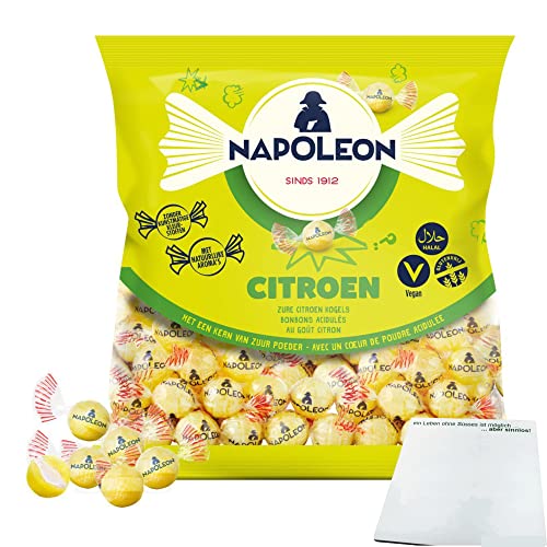 Napoleon Lempur Zitronenpulver-Kern Bonbons (1kg Packung) + usy Block von usy
