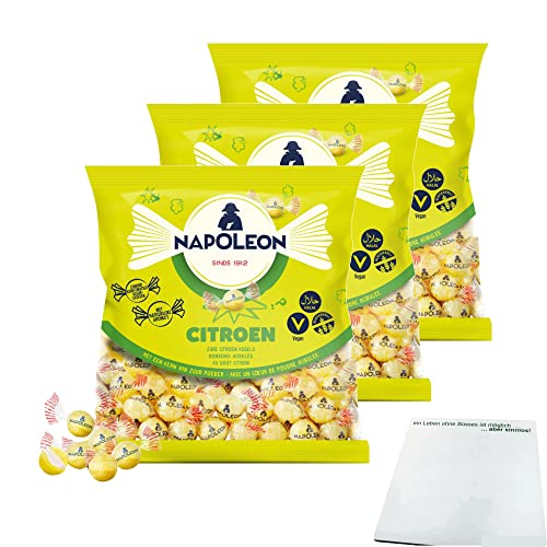 Napoleon Lempur Zitronenpulver-Kern Bonbons 3er Pack (3x1kg Packung) + usy Block von usy