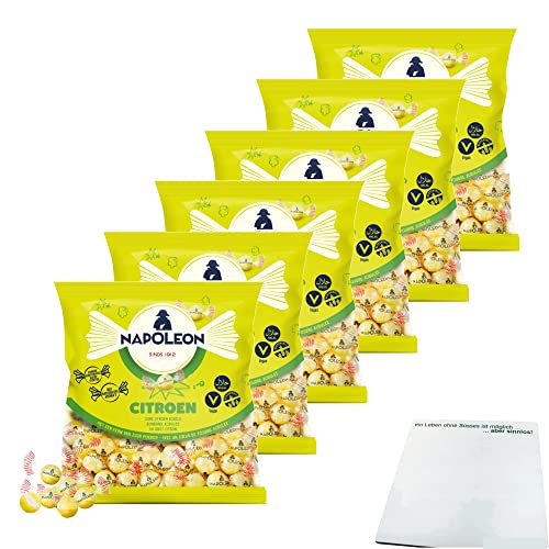 Napoleon Lempur Zitronenpulver-Kern Bonbons 6er Pack (6x1kg Packung) + usy Block von usy