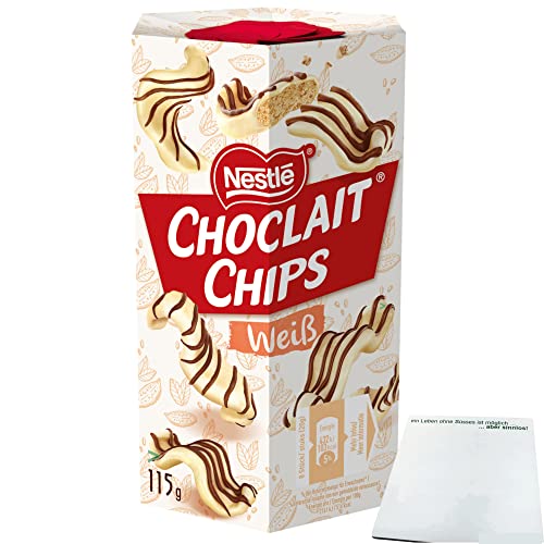Nestle Choclait Chips Weiß (115g Packung) + usy Block von usy
