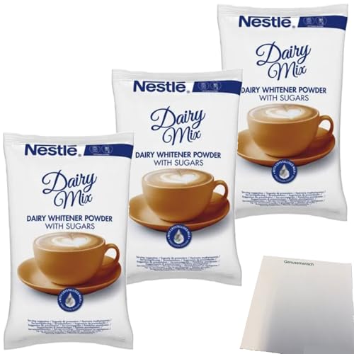 Nestle Kaffeeweißer Dairy Mix mit Zucker Cappuccino Topping 3er Pack (3x900g Packung) + usy Block von usy