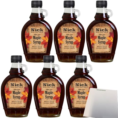 Nick Kanadischer Ahornsirup 6er Pack (6x250ml Flasche) + usy Block von usy